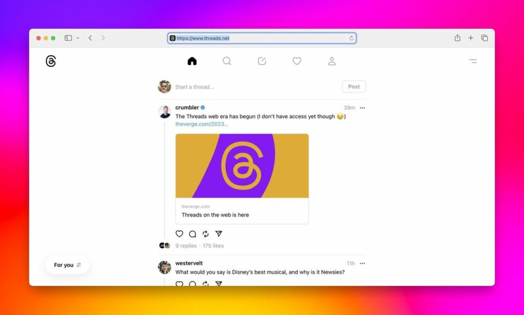 Threads.net web
