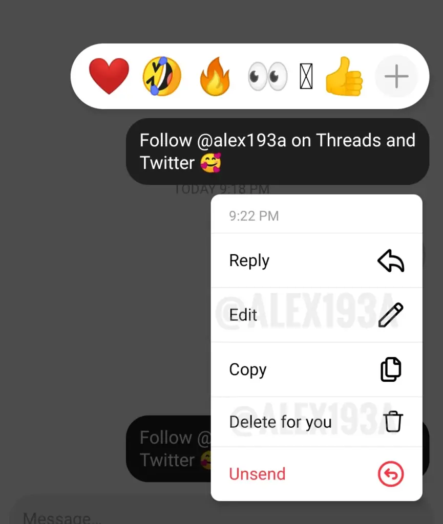 threads edit dm messages