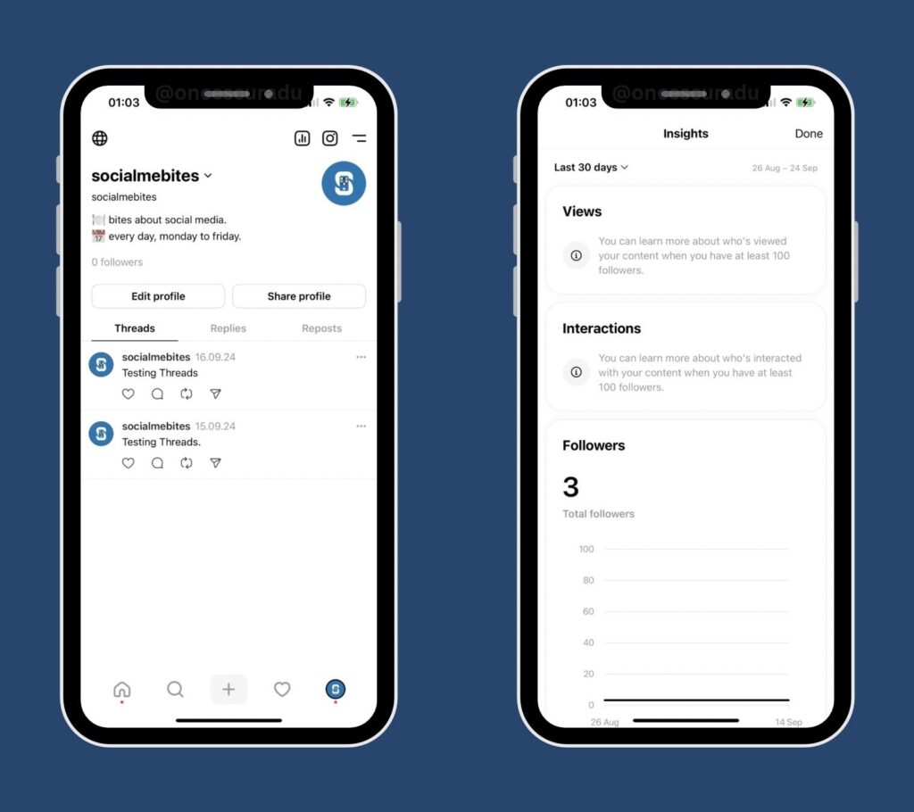 threads insights feature on mobile