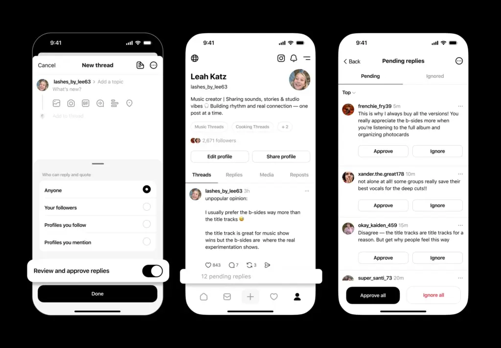 threads reply approvals