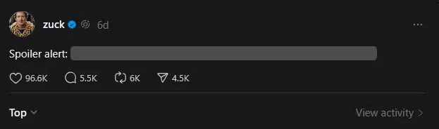 threads spoiler tags feature