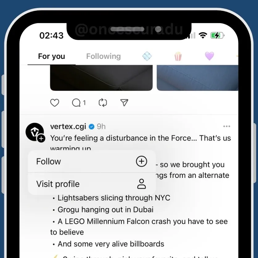 visit profile feature on threads