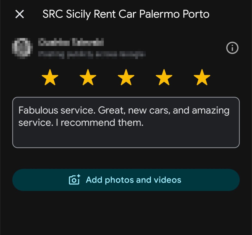 adding a photo to an existing google review via google maps app