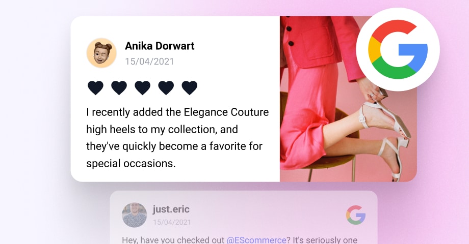 Embed a Google reviews widget with photos