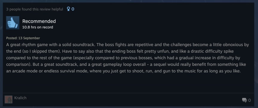 Games reviews