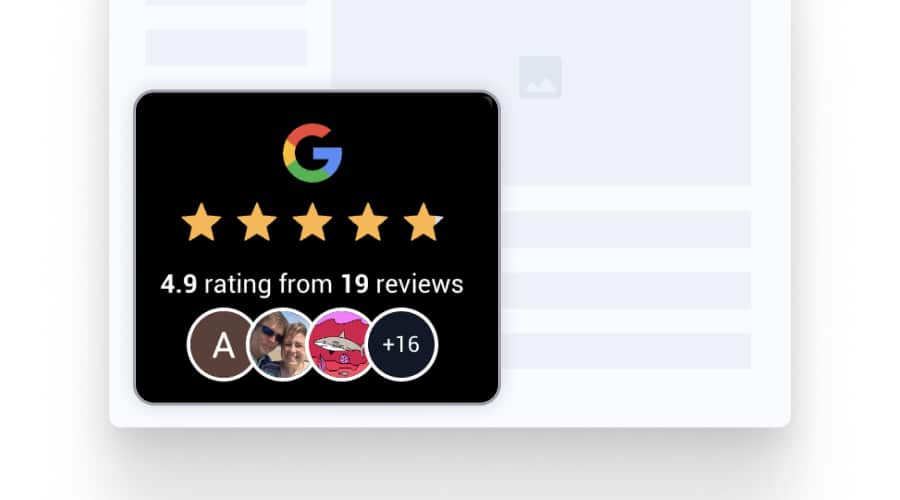 Embed floating Google reviews badge