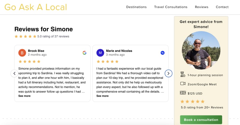 Embed Google reviews on checkout page on webiste
