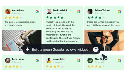 embed google reviews widget with ai