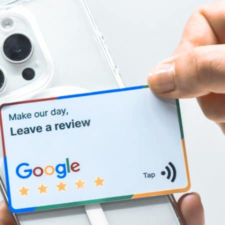 Google reviews NFC card