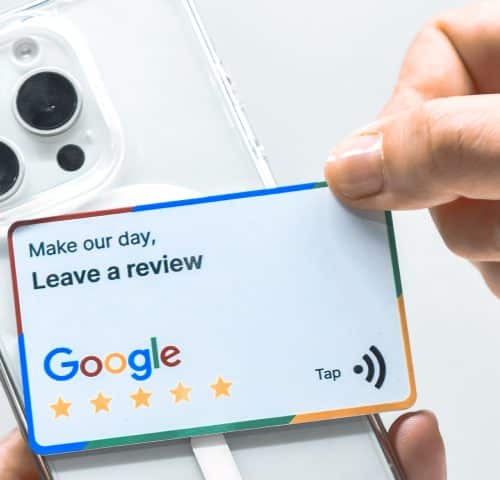 Google reviews NFC card