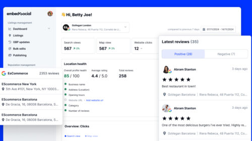 Multi-location GBP reviews management