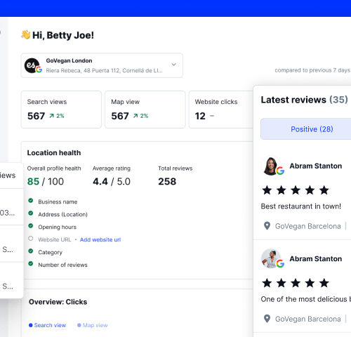 Multi-location GBP reviews management