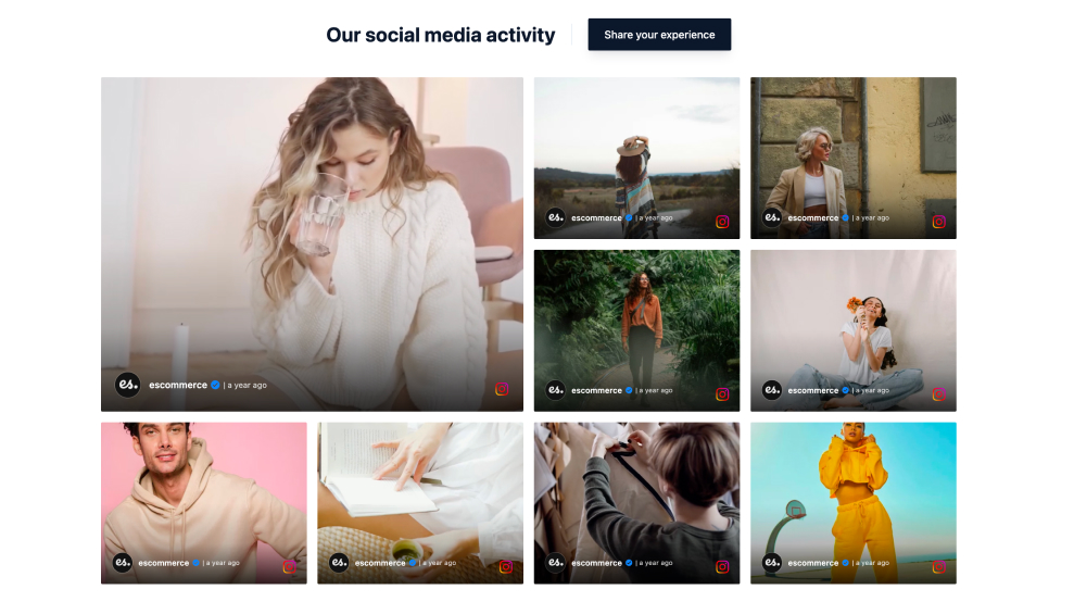 Instagram social media collage