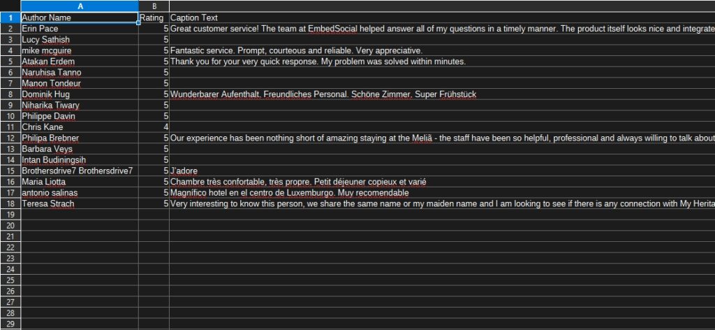 a sample of online reviews of embedsocial