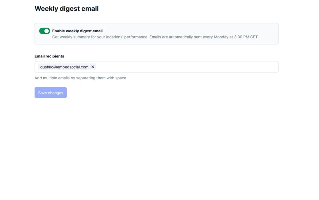 setting up your weekly review digest email