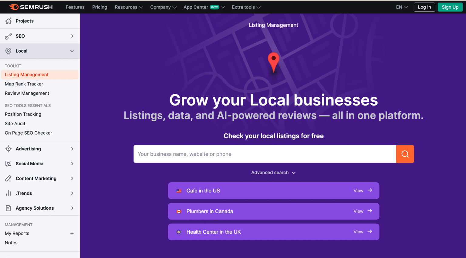 22 Best Google Business Profile - Semrush Listing Management Tool 1536x849 