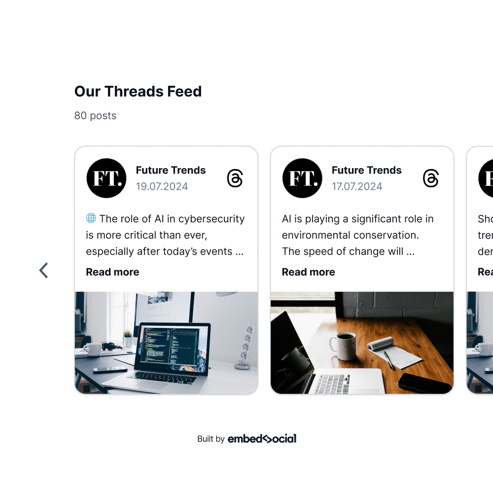 Embed Free Threads widget on your website