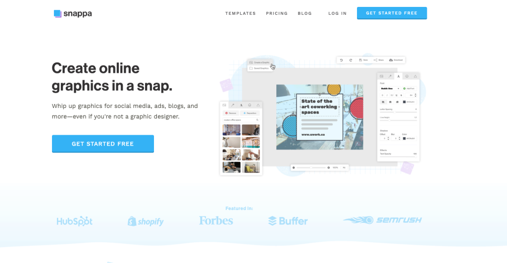 snappa landing page