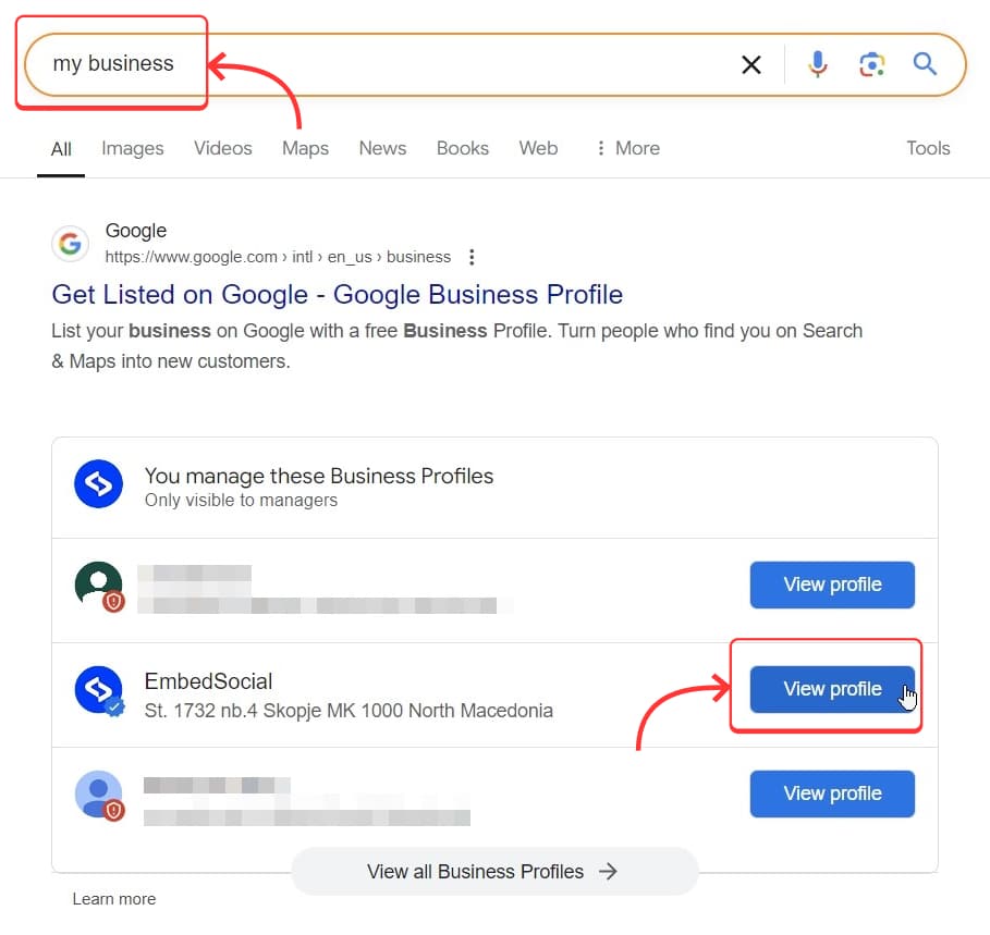 access google business profile