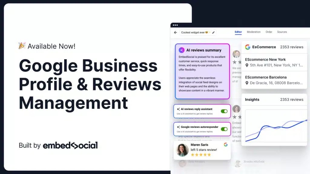 EmbedSocial complete Google business profile management software
