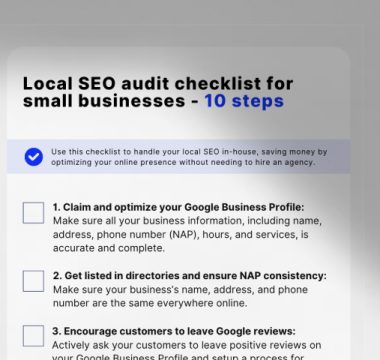 Checklist for local SEO audit