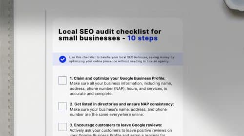 Checklist for local SEO audit