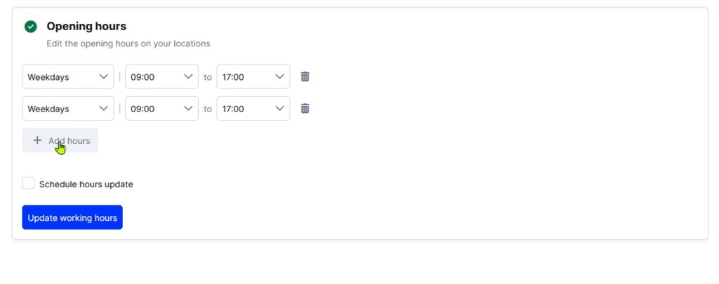 editing the gbp info field inside embedsocial