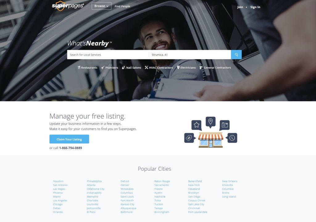 superpages landing page