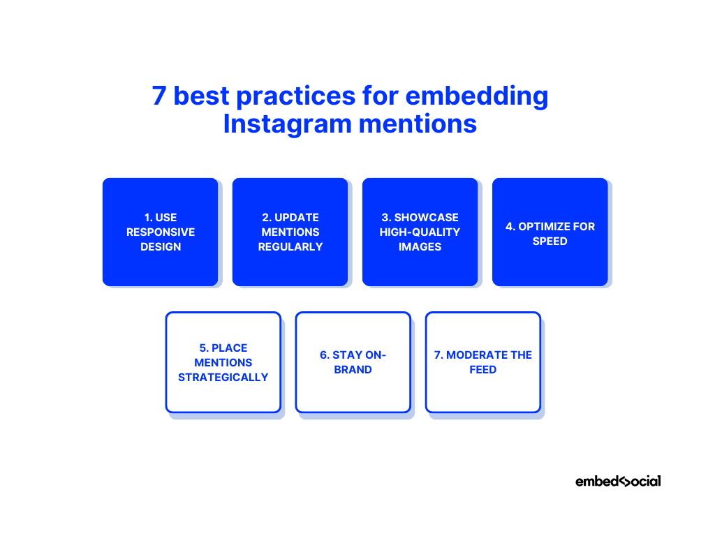 diagram showcasing the best practices for embedding an instagram mentions feed