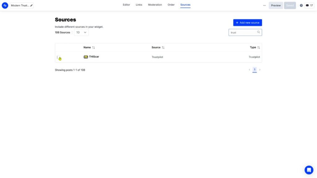 connecting your trustpilot source