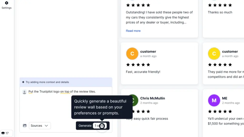 customizing your trustpilot widget template