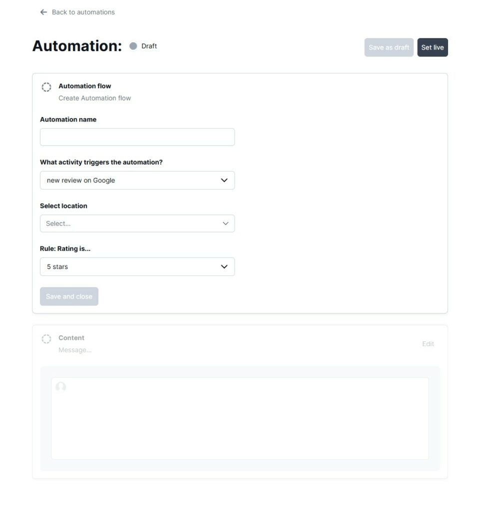 setting up review automation conditions embedsocial