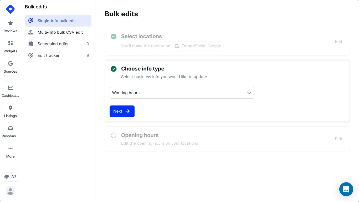 localith change business hours