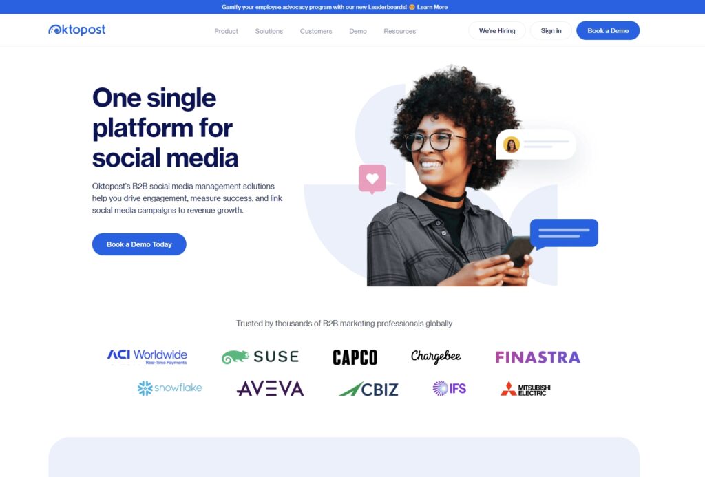 octopost landing page