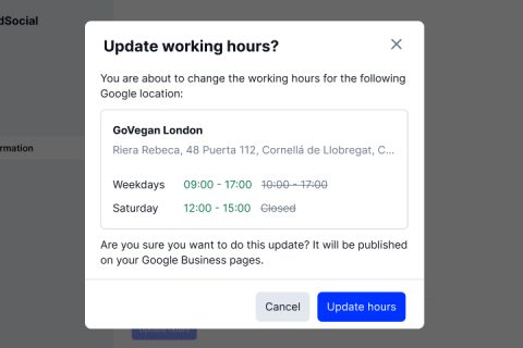 Bulk update business hours on Google business profile