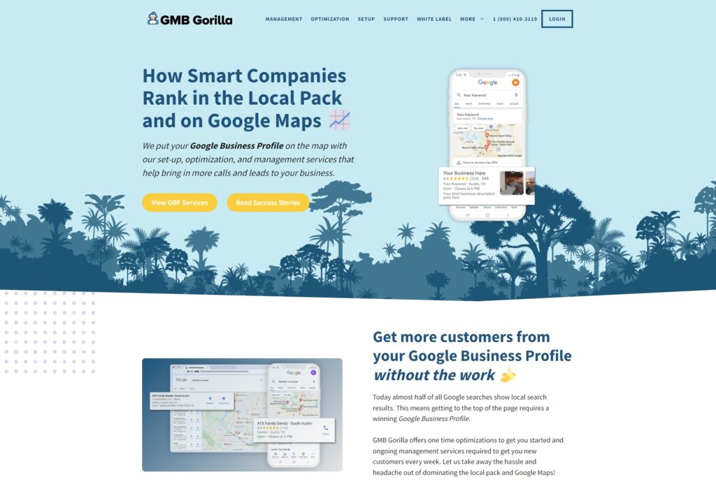 gmb gorilla landing page