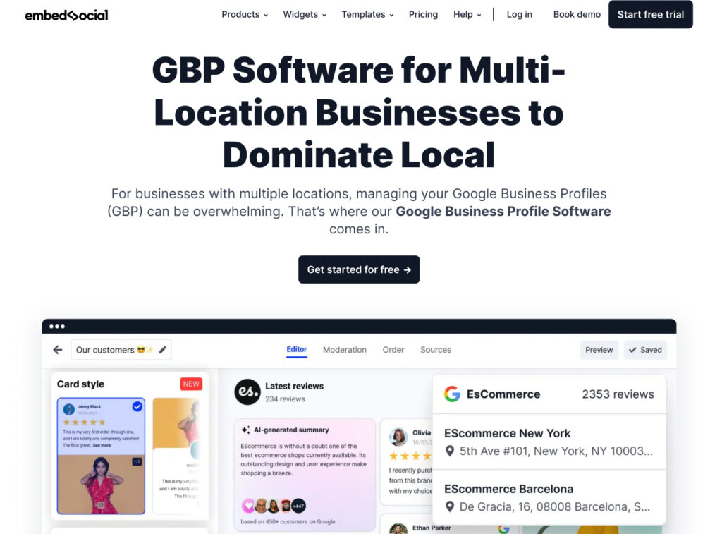 GBP agency services by EmbedSocial