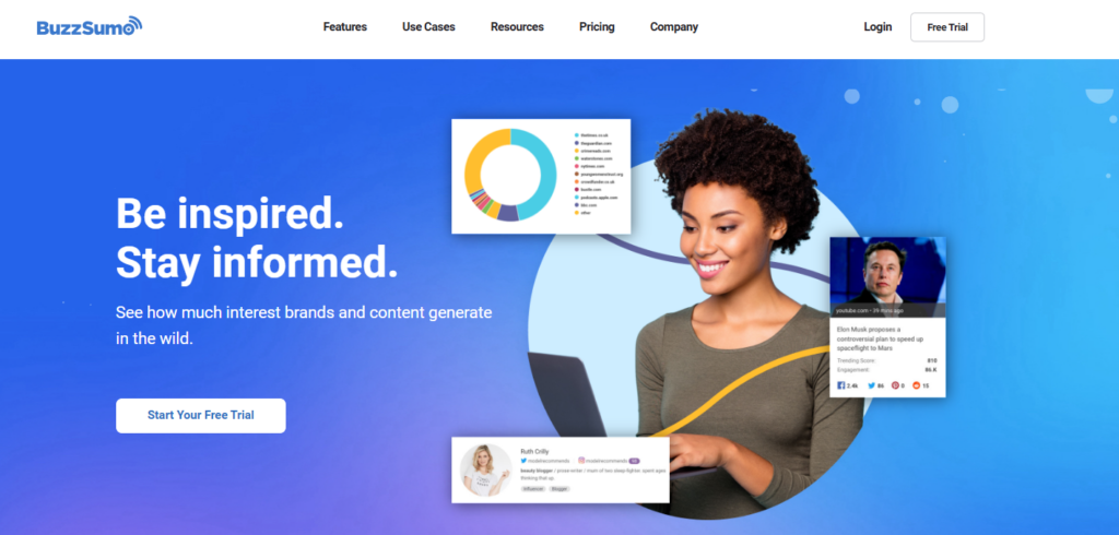 buzzsumo landing page