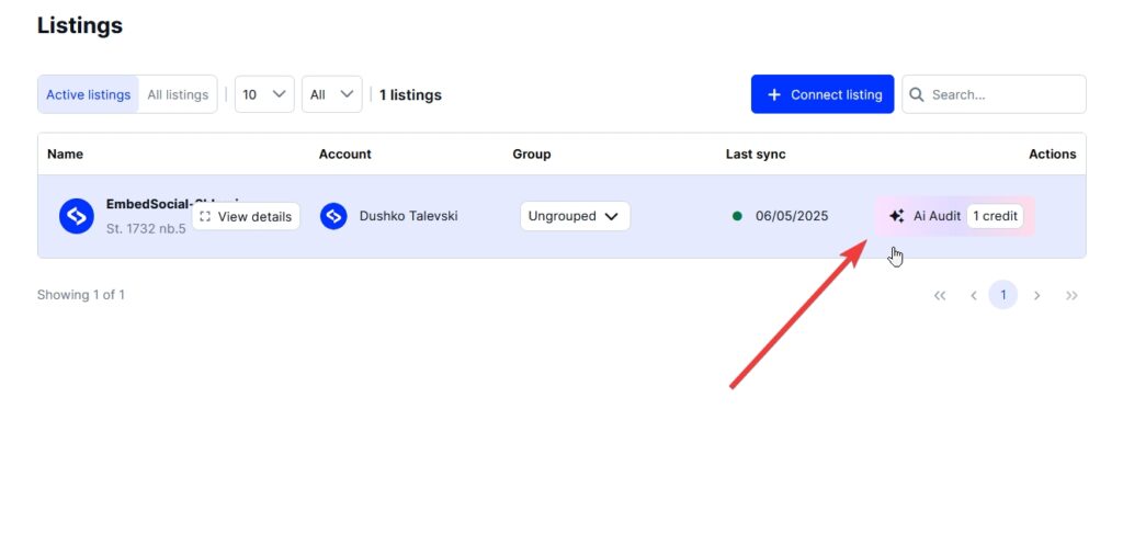 embedsocial gbp ai audit feature