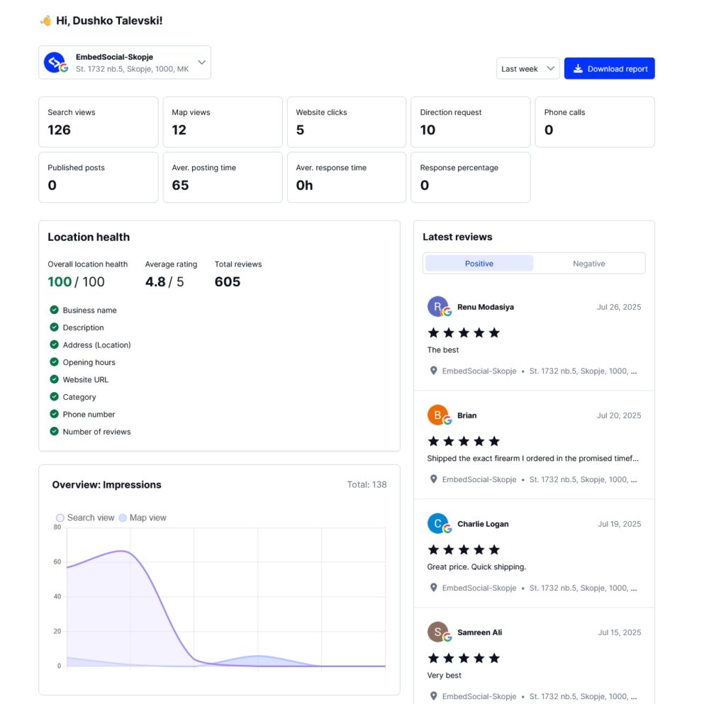 embedsocial gbp location dashboard
