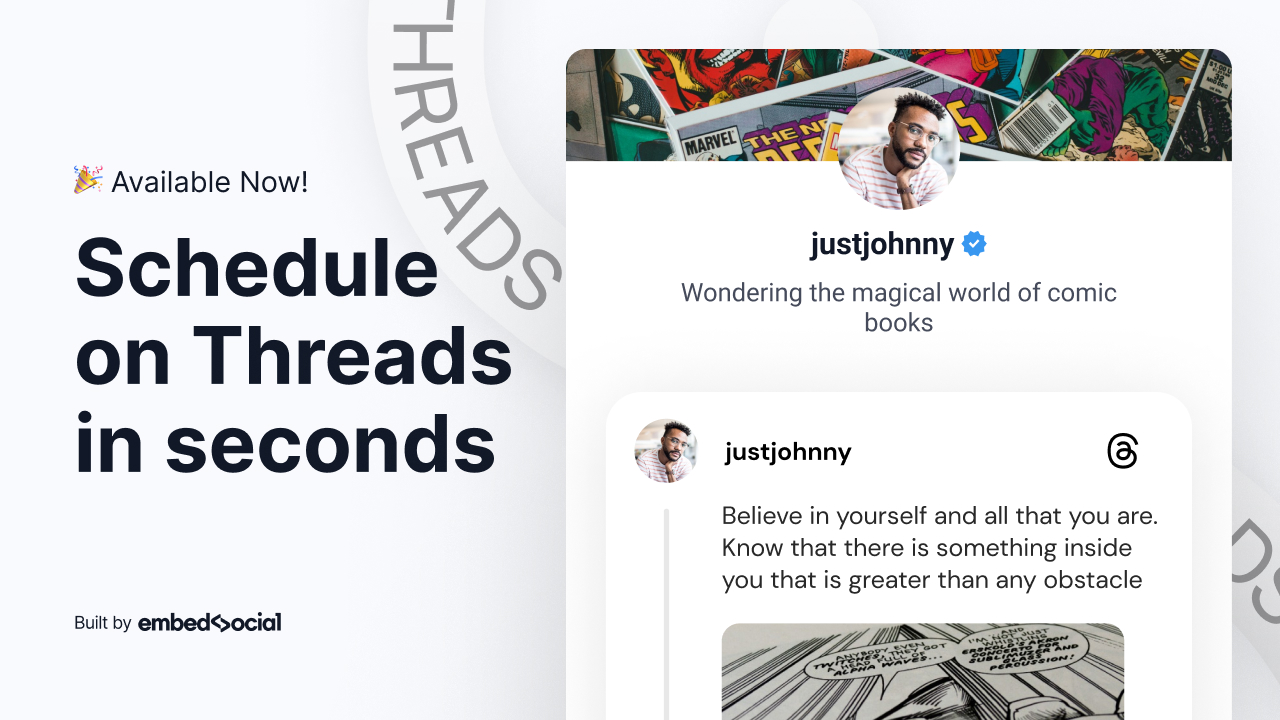 Threads scheduling tool by EmbedSocial