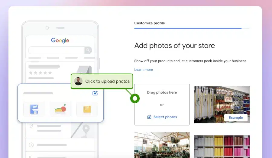 adding photos to your google business profile