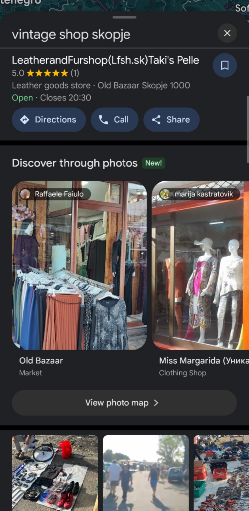 discover through photos section in the google maps app