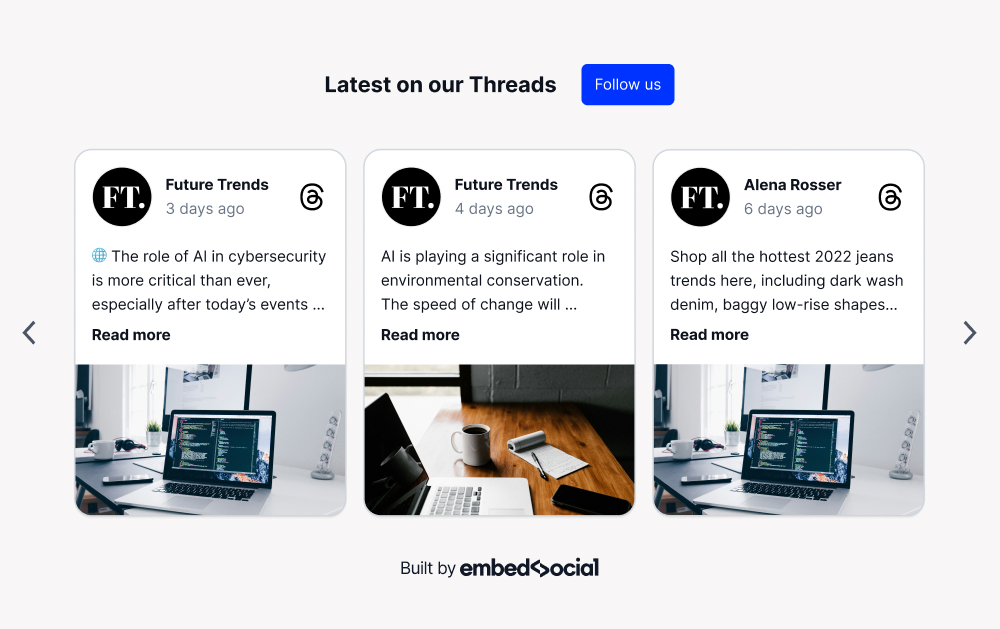 Embed Threads widget