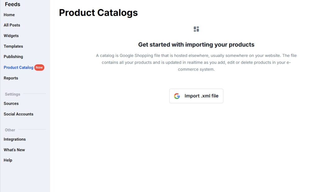 embedsocial product catalog section