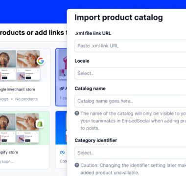 Add Google merchant product catalog to social media widget