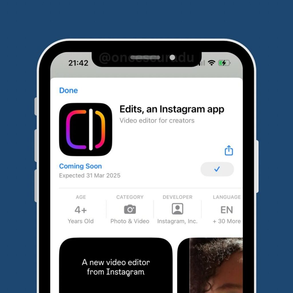 instagram edits updated launch date