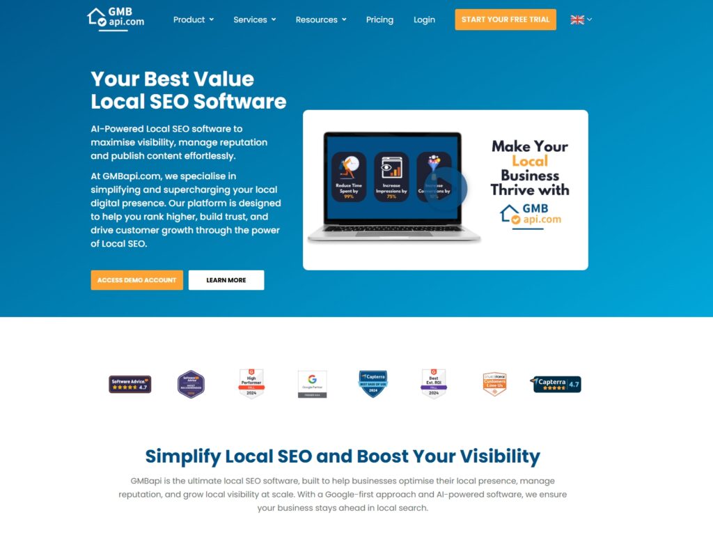 gmbapi landing page