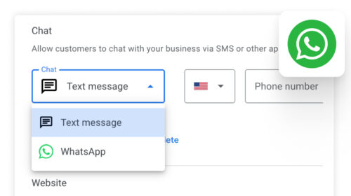 Steps to add WhatsApp chat on Google business profile.