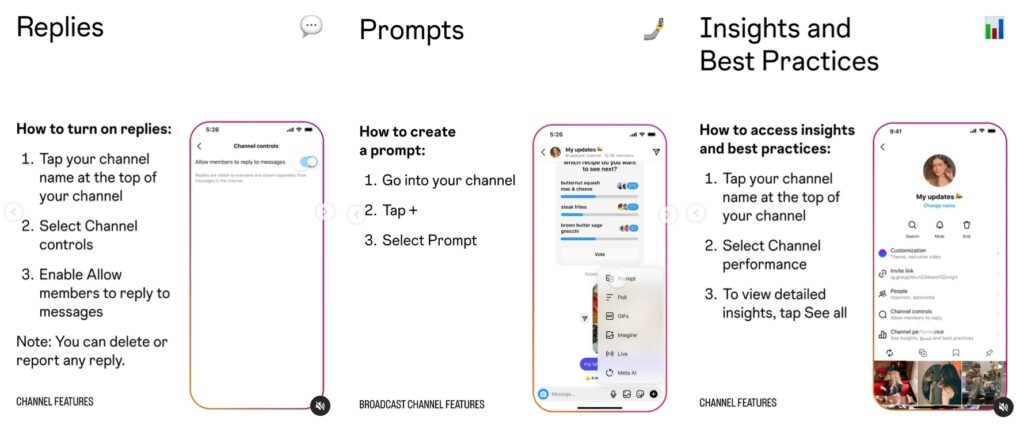 new instagram update for broadcast channel features